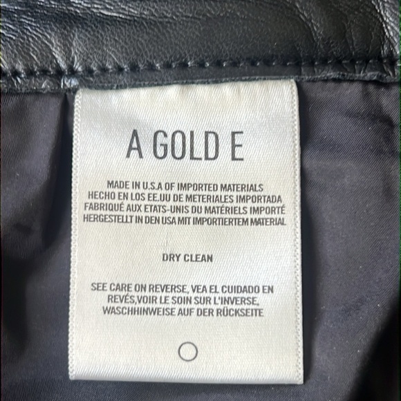 AGOLDE  Recycled Leather High Waist Fitted 90's Black Pants Size 24 - Picture 8 of 11